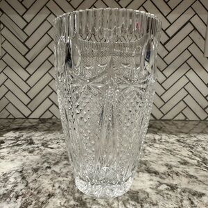 Vintage 8” Bohemian Crystal Glass Vase